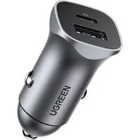Caricabatterie Auto UGREEN CD130, 24W, 3A, 1 x USB-A - 1 x USB-C, Grigio — 3
