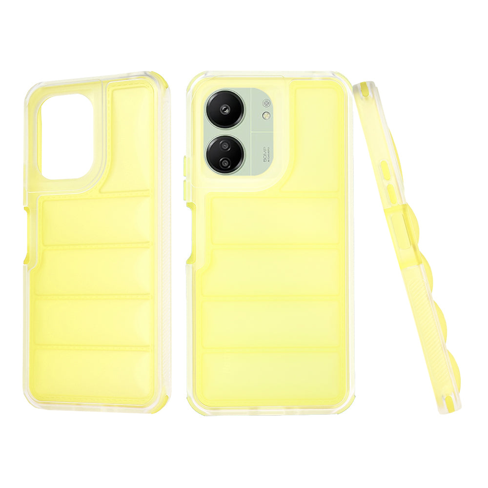 Custodia per Xiaomi Redmi 13C 5G / 13C / Poco C65, Techsuit, Wave Shield, Gialla