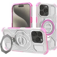 Custodia per Apple iPhone 15 Pro Max, Techsuit, Carbon Shield Pro, Rosa — 3