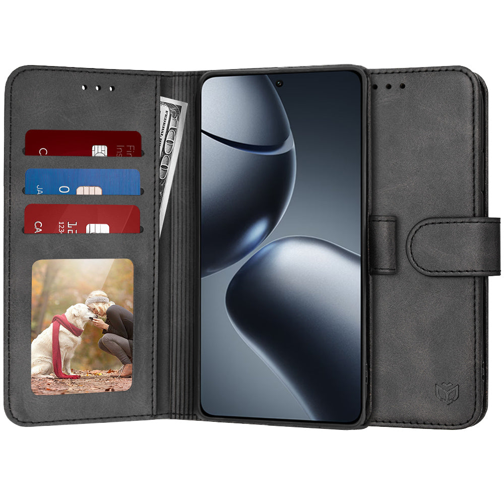 Techsuit Custodia per Xiaomi 14T Pro, Techsuit, Diary Book, Nera