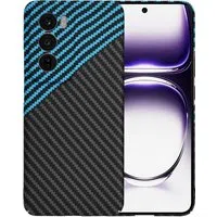 Custodia per Oppo Reno12, Techsuit, Carbonite FiberShell, Nero Bleu — 3