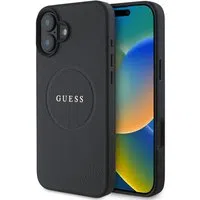 Custodia MagSafe per Apple iPhone 16 Plus, Guess, Grained Gold Ring, Nera — 3