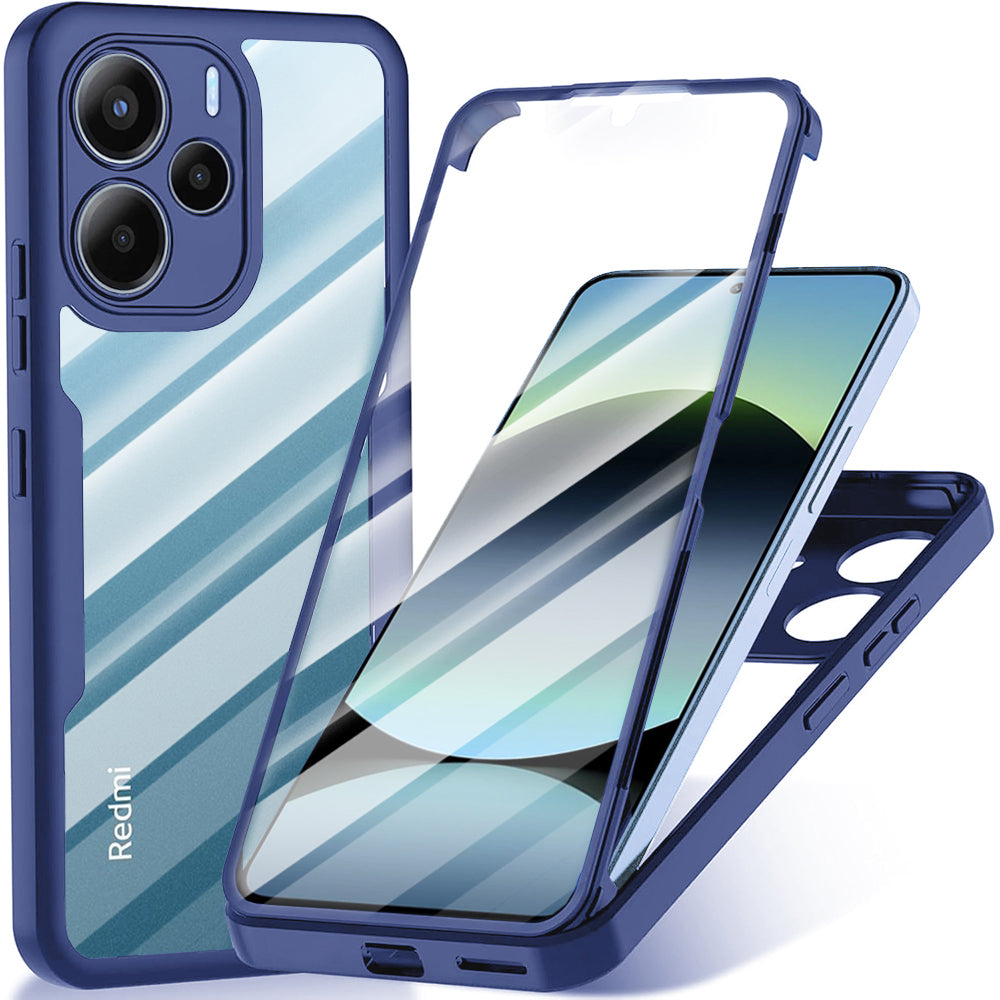 Custodia per Xiaomi Redmi Note 14 4G (Standard), Techsuit, ColorVerse 360, Blu