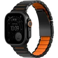 Cinturino UNIQ Strova Flex per Apple Watch 49mm / 46mm / 45mm / 44mm / 42mm Series, Nero Arancione — 3