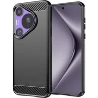 Custodia per Huawei Pura 70 Pro, Techsuit, Carbonio, Nera — 3