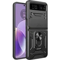 Custodia per Motorola Razr 40, Techsuit, CamShield, Nera — 3