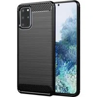 Custodia per Samsung Galaxy S20+ 5G G986 / S20+ G985, Techsuit, Carbonio, Nera — 3