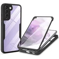 Custodia per Samsung Galaxy S21 FE 5G G990, Techsuit, ColorVerse 360, Nera — 3