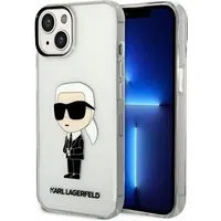 Custodia per Apple iPhone 14 Plus, Karl Lagerfeld, Ikonik Karl, Trasparente — 3