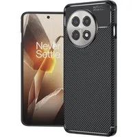 Custodia per OnePlus 13R, Techsuit, CarbonFiber, Nera — 3