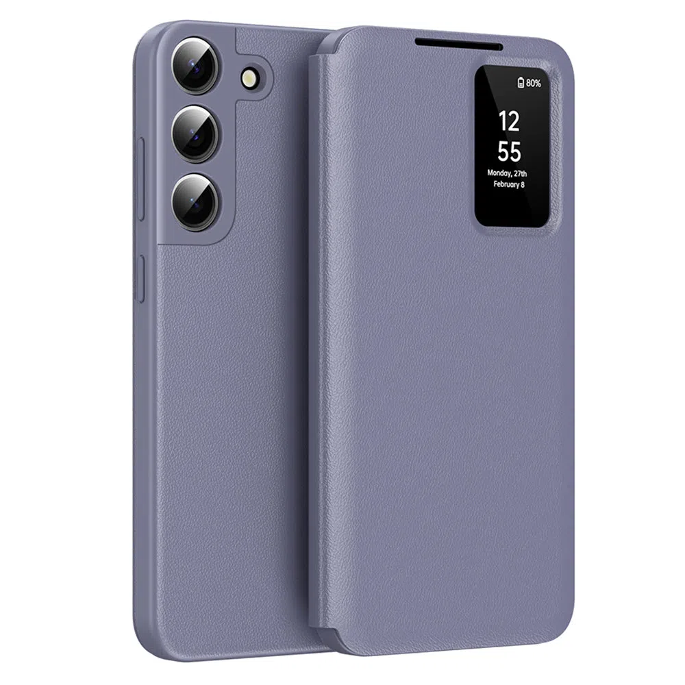 Custodia per Samsung Galaxy S22+ 5G S906, Techsuit, SmartView, Viola — 2