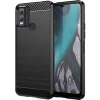 Custodia per Nokia C22, Techsuit, Carbonio, Nera — 3