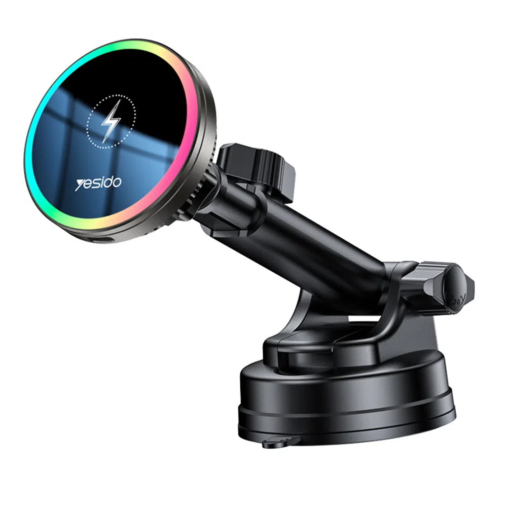Caricabatterie Auto Wireless Yesido C315, 15W, 1.67A, Nero — 2