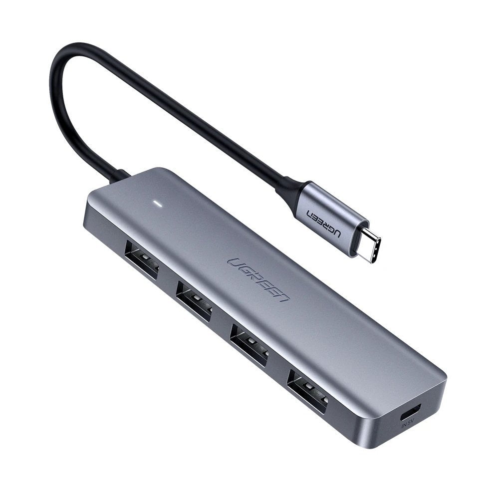 Hub USB-C UGREEN CM219, 4 x USB-A 3.0 - 1 x USB-C, Grigio