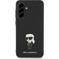 Custodia per Samsung Galaxy A36 A366, Karl Lagerfeld, Glitter Fixed Ikonik Karl, Nera — 3