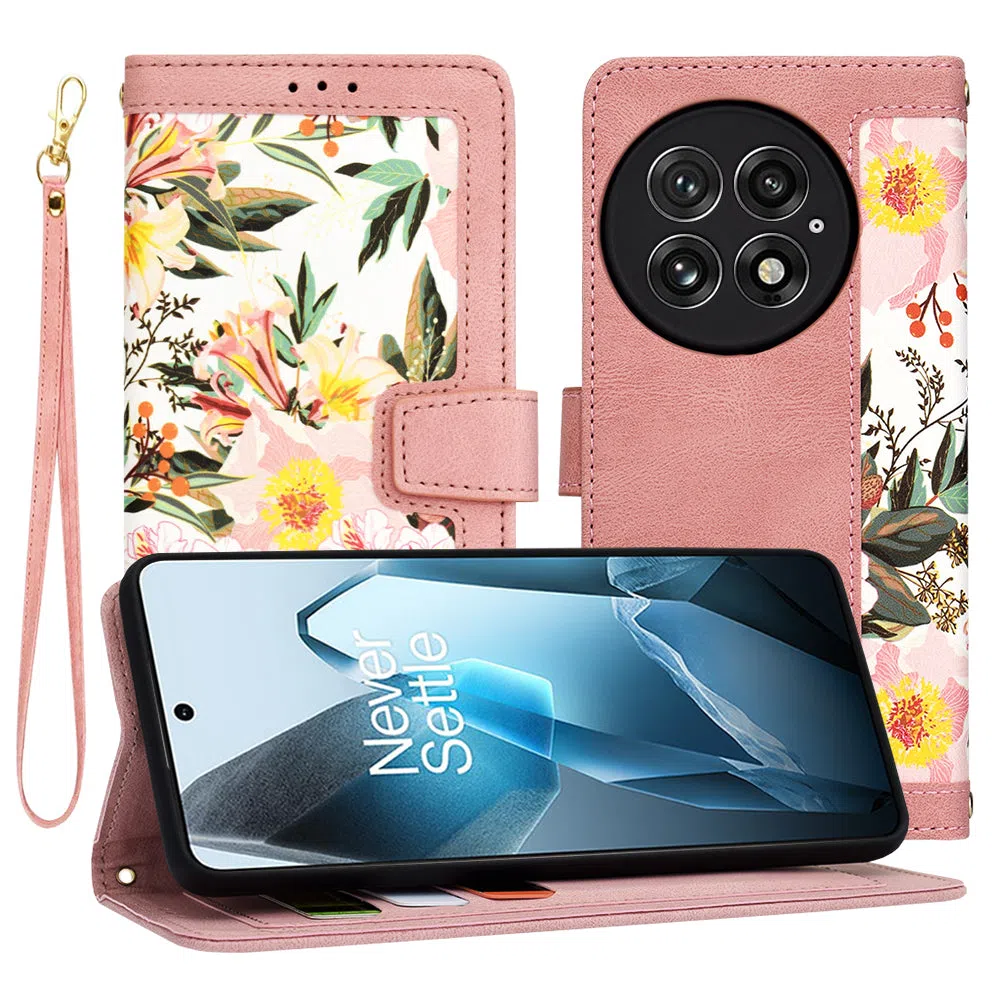 Custodia per OnePlus 13, Techsuit, FlipCraft, Rosa — 2