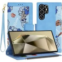 Custodia per Samsung Galaxy S24 Ultra S928, Techsuit, FlipCraft, Blu — 3