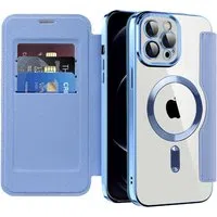 Custodia MagSafe per Apple iPhone 12 Pro Max, Techsuit, SmartMag Book, Blu — 3