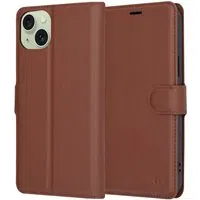 Custodia per Apple iPhone 15 Plus, Techsuit, Leather Folio, Marrone — 3