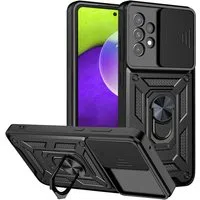 Custodia per Samsung Galaxy A52s 5G A528 / A52 5G A526 / A52 A525, Techsuit, CamShield, Nera — 3
