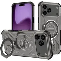 Custodia per Apple iPhone 17 Pro Max, Techsuit, Carbon Shield Pro, Fumo — 3