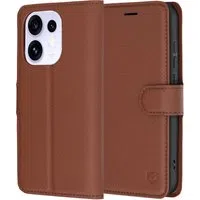 Custodia per Oppo Reno16 / Reno16 Pro, Techsuit, Leather Folio, Marrone — 3
