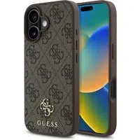 Custodia MagSafe per Apple iPhone 16, Guess, 4G Classic, Marrone — 3