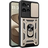 Custodia per Motorola Edge 50 Fusion, Techsuit, CamShield, Dorata — 3