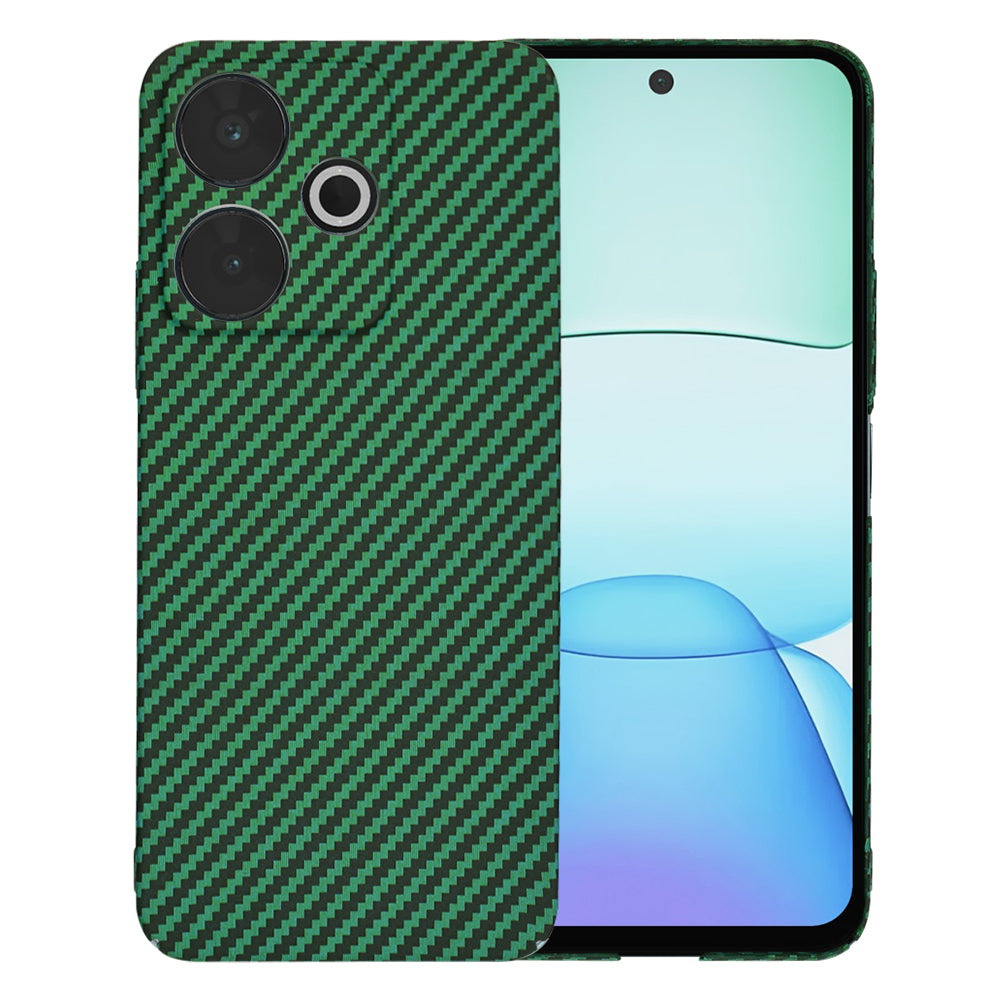 Custodia per Xiaomi Poco M6 4G / Redmi 13, Techsuit, Carbonite FiberShell, Verde