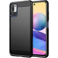 Custodia per Xiaomi Poco M3 Pro 5G / Redmi Note 10 5G, Techsuit, Carbonio, Nera — 3