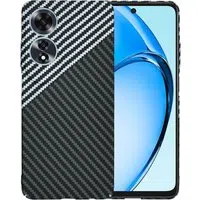 Custodia per Oppo A60, Techsuit, Carbonite FiberShell, Nero Grigio — 3