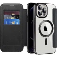 Custodia MagSafe per Apple iPhone 12 Pro Max, Techsuit, SmartMag Book, Nera — 3