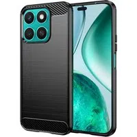 Custodia per Honor X8c, Techsuit, Carbonio, Nera — 3