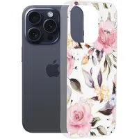 Custodia per Apple iPhone 15 Pro, Techsuit, Marble, Bianca — 3