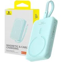 Batteria Esterna Wireless Baseus Magnetic Mini, 10000mAh, 30W, PD + FQI, 1 x Lightning - 1 x QI - 1 x USB-C, Blu P1002210B333-00 — 3