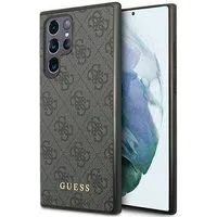 Custodia per Samsung Galaxy S24 Ultra S928, Guess, 4G Metal Gold Logo, Nera — 3