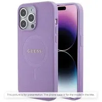 Custodia MagSafe per Apple iPhone 16, Guess, Saffiano, Viola — 3