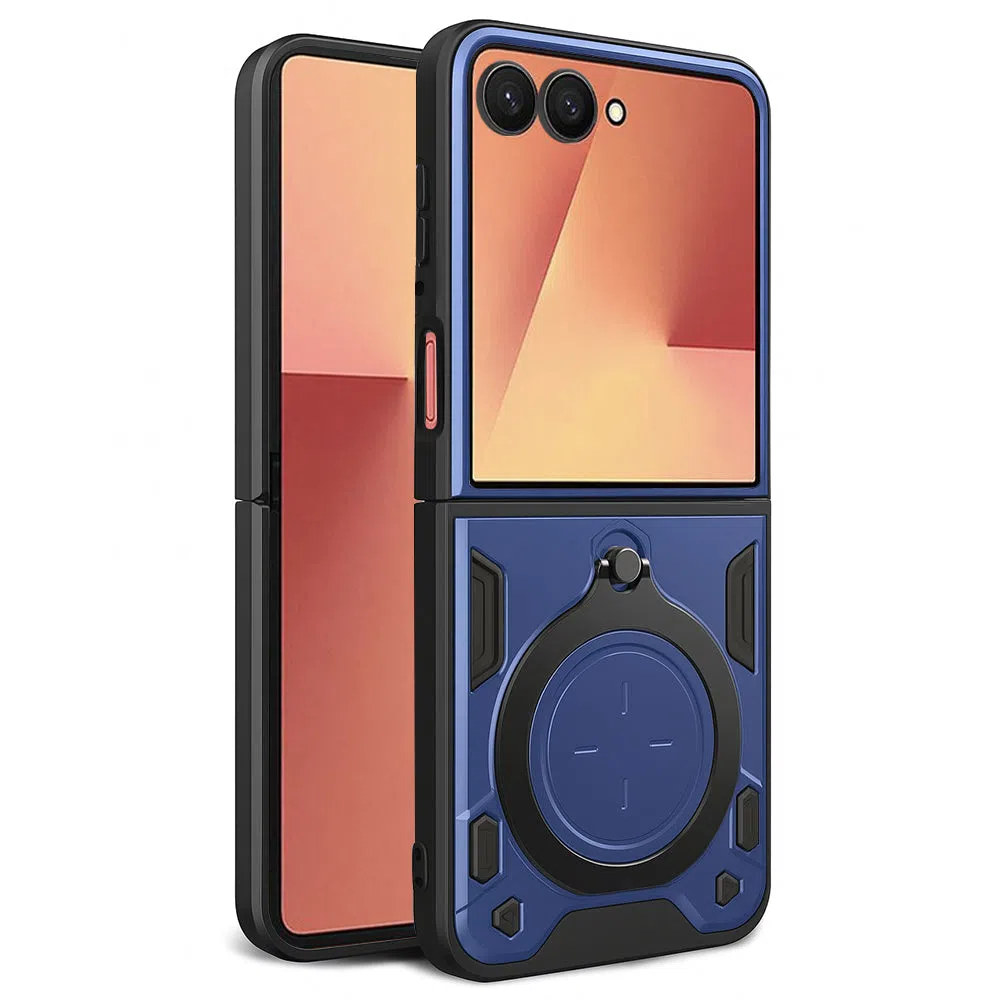 Custodia per Samsung Galaxy Z Flip7 F766, Techsuit, CamGuard Pro, Blu — 2