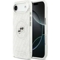 Custodia MagSafe per Apple iPhone 17 Air, Karl Lagerfeld, IML Glitter Karl & Choupette's Heads, Grigio — 3