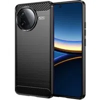 Custodia per Xiaomi Poco F7 Pro, Techsuit, Carbonio, Nera — 3