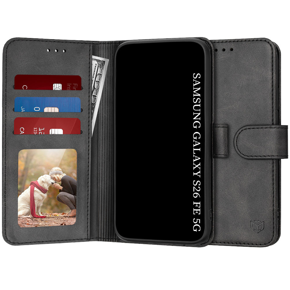 Techsuit Custodia per Samsung Galaxy S26 FE / S25 FE, Techsuit, Diary Book, Nera
