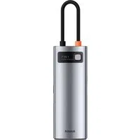 Hub USB-C Baseus Joystar, 3 x USB-A 3.0 - 1 x USB-C - 1 x HDMI - 1 x SD - 1 x microSD, Argento B00030708811-00 — 3