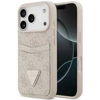 Custodia per Apple iPhone 17 Pro, Guess, 4G Double Card Triangle, Rosa — 3