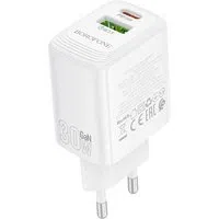 Caricabatterie Retea Borofone BN29 Fuente, 30W, 3A, 1 x USB-A - 1 x USB-C, Bianco — 3