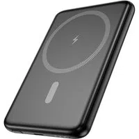 Batteria Esterna HOCO Wireless J140A, 5000mAh, 20W, PD + QI, 1 x USB-C, Nera — 3