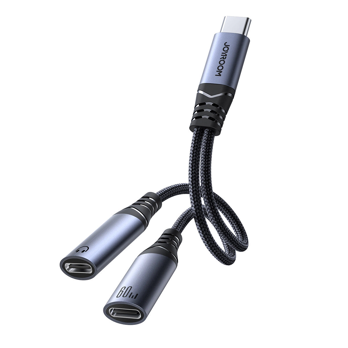 Adattatore Audio USB-C - 2 x USB-C Joyroom SY-C03, Nero