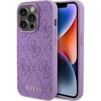 Custodia per Apple iPhone 15 Pro, Guess, 4G Stamped, Viola Chiaro — 3