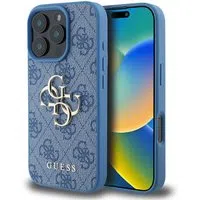 Custodia per Apple iPhone 16 Pro Max, Guess, 4G Big Logo, Blu — 3