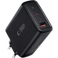 Caricabatterie Retea Tech-Protect NC140W-GAN, 140W, 5A, 1 x USB-A - 3 x USB-C, Nero — 3
