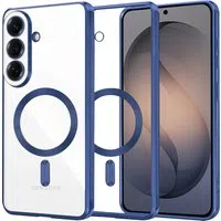 Custodia MagSafe per Samsung Galaxy S26 S942, Techsuit, Luxury Crystal, Blu Scuro — 3